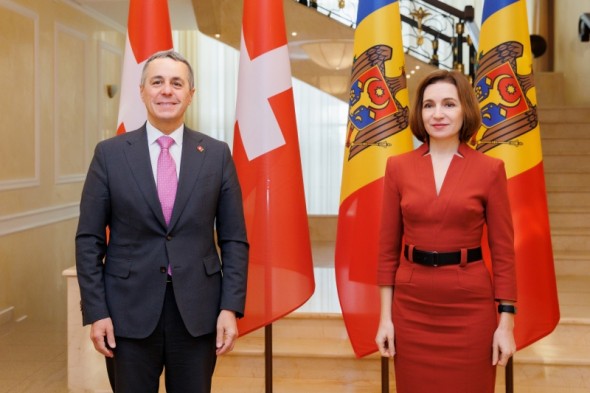 Maia Sandu a avut o întrevedere cu Președintele Confederației Elvețiene, Ignazio Cassis